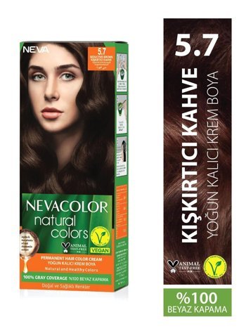 Nevacolor Natural Colors 5.7 Kışkırtıcı Kahve Krem Saç Boyası 50 Ml