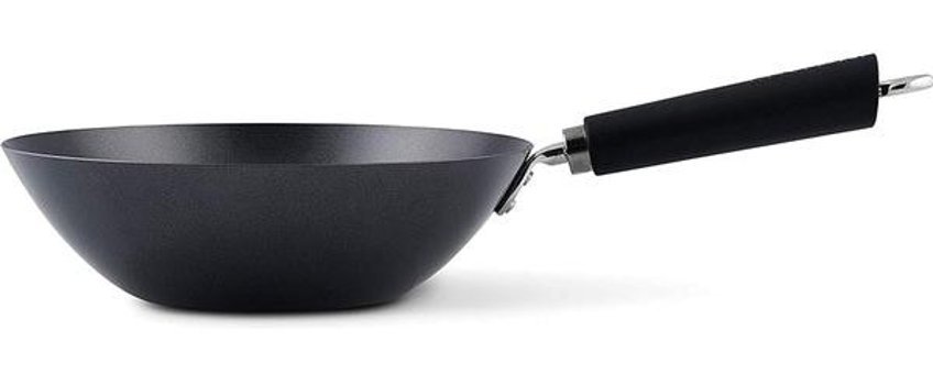 Ken KH427001 Plastik Saplı Çelik 27 cm Wok Tava Siyah