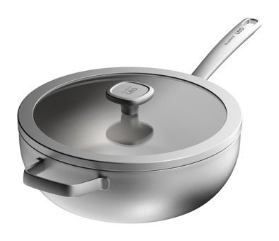 Berghoff Leo 3950496 Çelik Saplı Paslanmaz Çelik 28 cm Wok Tava Gri