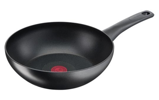 Tefal 3X Ultimateone Plastik Saplı Titanyum 28 cm Wok Tava Siyah