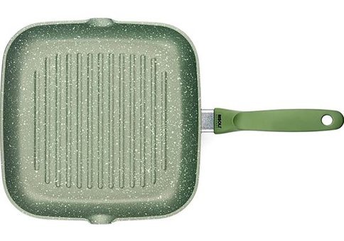 Risoli Dr.green Plastik Saplı Döküm 26 cm Grill Tava Yeşil