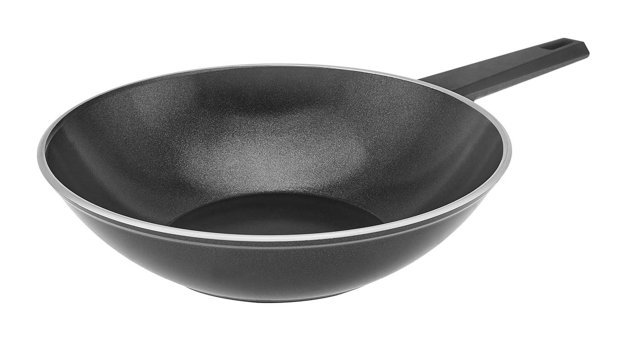 Karaca Swiss Crystal Plastik Saplı 28 cm Wok Tava Siyah