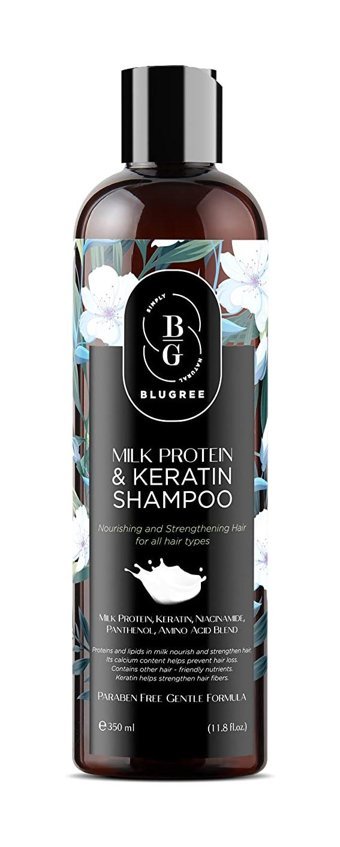 Blugree Onarıcı Arındırıcı İnce Telli Saçlar İçin Sülfatsız Keratin Sütlü Parabensiz Bitkisel Kremli Şampuan 350 ml