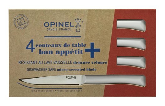 Opinel Bon Appetit Polimer Saplı Paslanmaz Çelik Gövdeli 4 Parça Mutfak Bıçağı Seti