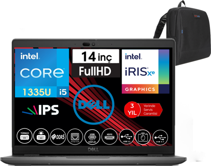 Dell Latitude 3450 WN012L54501444 Dahili Iris Xe Graphics Eligible Intel Core i5 1335U 64 GB Ram 2 TB SSD 14 inç Full HD Windows 11 Pro Laptop