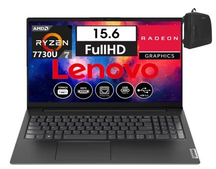 Lenovo V15 Gen4 ABP V82YY001MTR10 Harici Radeon Graphics AMD Ryzen 7 7730U 16 GB Ram 4 TB SSD 15.6 inç Full HD Freedos Laptop + Weblegelsin Çanta