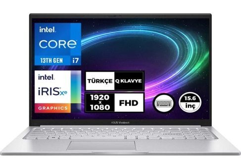 Asus Vivobook 15 X1504VA-NJ412011 Dahili Iris Xe Graphics Eligible Intel Core i7 1355U 24 GB Ram 4 TB SSD 15.6 inç Full HD Freedos Laptop