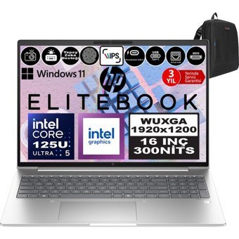 Hp EliteBook 660 G11 9Y7L8ETP12 Dahili AI Boost Intel Core Ultra 5 125U 32 GB Ram 4 TB SSD 16 inç WUXGA Windows 11 Pro Laptop + Zetta Çanta