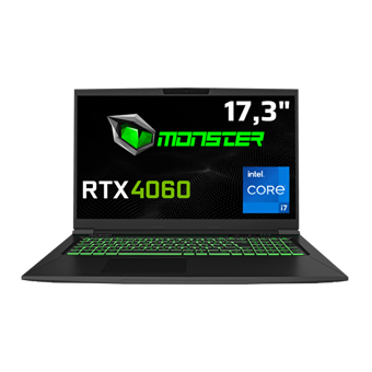 Monster TuLPar T7 V20.6 Harici GeForce RTX 4060 Intel Core i7 13700H 16 GB Ram 500 GB SSD 17.3 inç Full HD Freedos Laptop