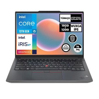 Lenovo ThinkPad E14 Gen5 21JK0005TX 024 Dahili Iris Xe Graphics Eligible Intel Core i5 1335U 24 GB Ram 4 TB SSD 14 inç WUXGA Windows 11 Pro Laptop