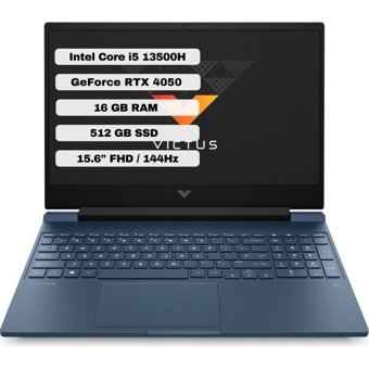 Hp Victus 15 FA1033NT 7N9V2EA Harici GeForce RTX 4050 Intel Core i5 13500H 16 GB Ram 512 GB SSD 15.6 inç Full HD Freedos Gaming Laptop