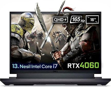 Dell Gaming G16 7630 G167630005UA47 Harici GeForce RTX 4060 Intel Core i7 13650HX 32 GB Ram 512 GB SSD 16 inç QHD+ Windows 10 Home Gaming Laptop