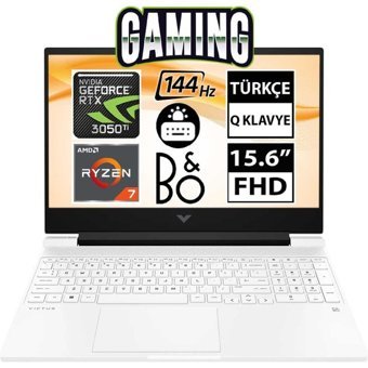 Hp Victus 15 FB0004NT Harici GeForce RTX 3050 Tİ AMD Ryzen 7 5800H 16 GB Ram 1 TB SSD 15.6 inç Full HD Freedos Gaming Laptop