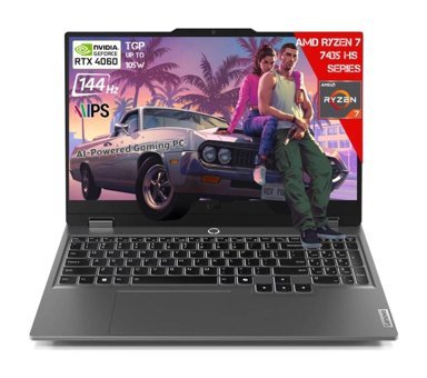 Lenovo LOQ Harici GeForce RTX 4060 AMD Ryzen 7 7435HS 8 GB Ram 512 GB SSD 15.6 inç Full HD Freedos Gaming Laptop