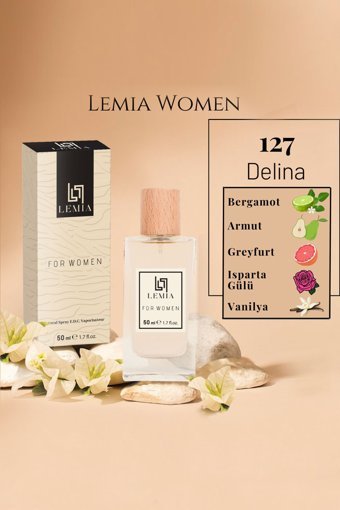 Lemia 127 EDC Amber-Çiçeksi-Oryantal Kadın Parfüm 50 ml