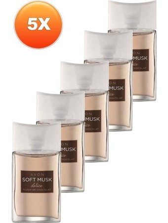 Avon Soft Musk Delice EDT Çiçeksi-Oryantal-Sandal Ağacı Kadın Parfüm 5x50 ml