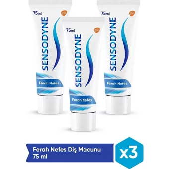 Sensodyne Ekstra Ferah Naneli Florürlü Diş Macunu 3x75 ml