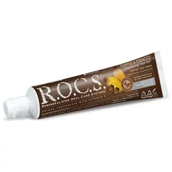 Rocs Coffee - Tobacco Florürsüz Diş Macunu 60 ml