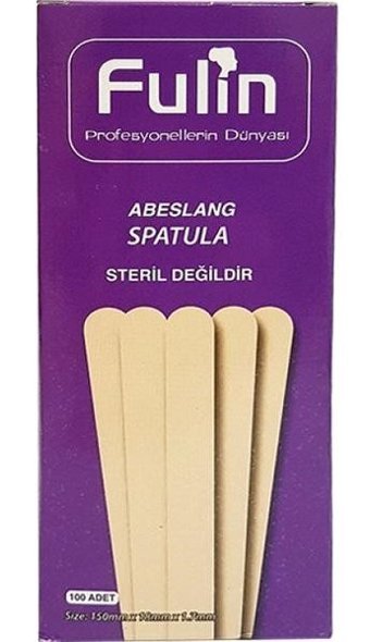 Fulin Ahşap 100 Adet Ağda Spatulası