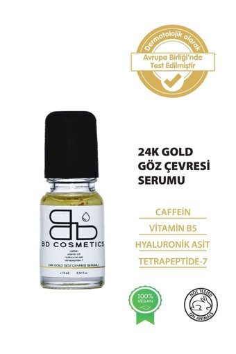 Bd Pharma 24K Gold Peptitli Kırışıklık Karşıtı Göz Altı Torba Karşıtı Göz Çevresi Serumu 10 ml