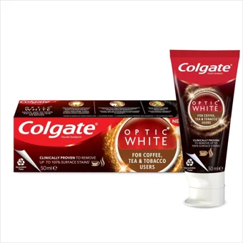 Colgate Optic White Kömürlü Organik Florürlü Diş Macunu 4x50 ml