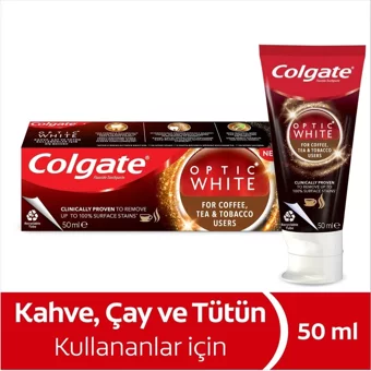 Colgate Optic White Kömürlü Organik Florürlü Diş Macunu 4x50 ml