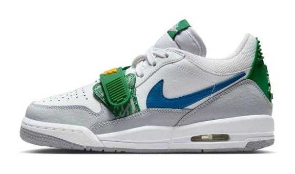 Nike Air Jordan Legacy 312 Low CD9054-140 Bağcıklı-Cırtlı Çocuk Günlük Ayakkabı Yeşil