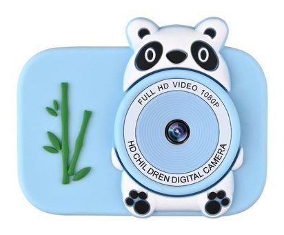 Plyisty Sevimli Panda Mini Full HD Kompakt Dijital Fotoğraf Makinesi Beyaz