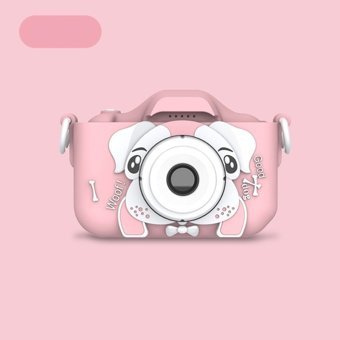 Tuomeng Sevimli Köpek Mini Full HD Kompakt Dijital Fotoğraf Makinesi Pembe