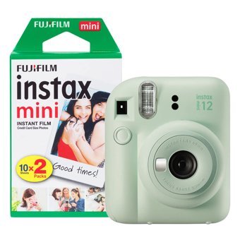 Fujifilm Instax Mini 12 Şipşak Mini Full HD Kompakt Dijital Fotoğraf Makinesi Yeşil + 20 Adet Fotoğraf Filmi