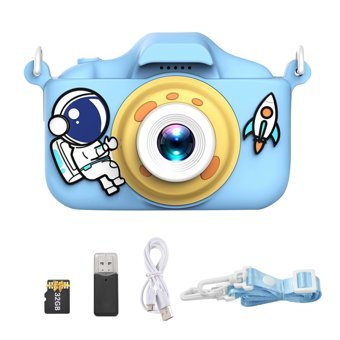 Mihaly Astronot Mini Full HD Kompakt Dijital Fotoğraf Makinesi Mavi