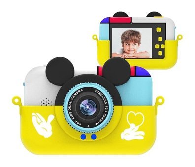 Tuomeng Mickey Mini Mini Full HD Kompakt Dijital Fotoğraf Makinesi Mavi - Sarı