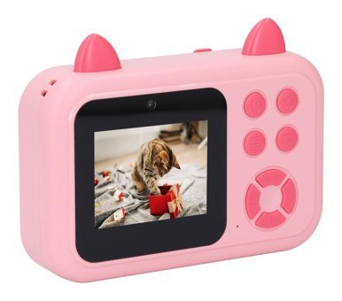 Generic Kedi 2.4 inç Mini Full HD Kompakt Dijital Fotoğraf Makinesi Pembe