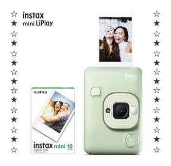 Fujifilm Instax Mini Liplay Şipşak Mini Full HD Kompakt Dijital Fotoğraf Makinesi Yeşil+ 10 Adet Fotoğraf Filmi