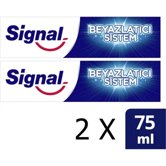 Signal Beyazlatıcı Sistem Naneli Florürlü Diş Macunu 4x75 ml