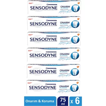 Sensodyne Onarım ve Koruma Naneli Florürlü Diş Macunu 6x75 ml