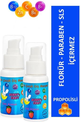 Lyra Professional Propolis Ve Doğal Çilek Organik Florürsüz Diş Macunu 2x50 ml