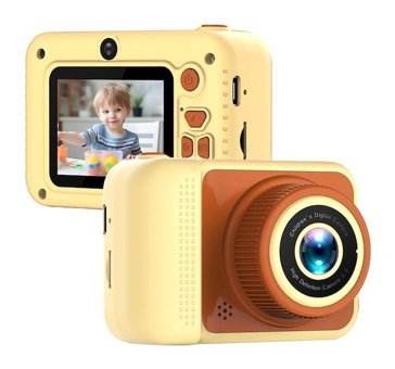 Vkemall Mini Full HD 20 MP Kompakt Çocuk Dijital Fotoğraf Makinesi Sarı