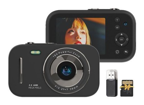 Vkemall 2.8 inç Full HD 48 MP Kompakt Dijital Fotoğraf Makinesi Siyah