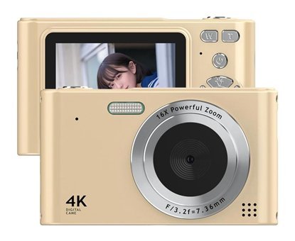 Mistaha 4K Kopmakt Dijital Fotoğraf Makinesi Sarı