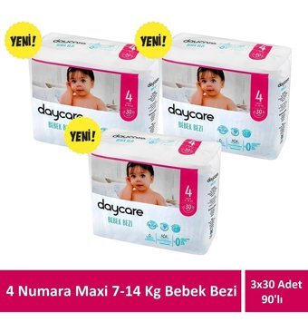 Daycare 4 Numara Göbek Oyuntulu Göbek Oyuntulu Bantlı Bebek Bezi 90'lı