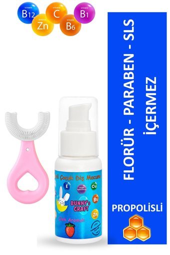 Lyra Professional Çilek Aromalı Organik Florürsüz Diş Macunu 50 ml