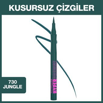 Maybelline New York Hyper Precise All Day 730 Suya Dayanıklı Mat Pastel Yeşil Kalıcı İnce Uçlu Keçe Kalem Eyeliner