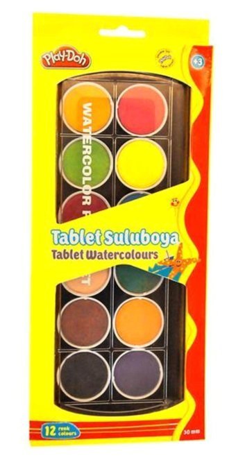 Play-Doh 30 mm 12'li Tablet Sulu Boya