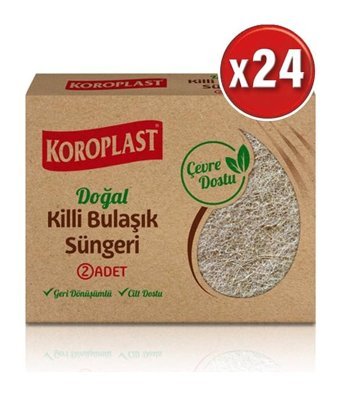 Koroplast Doğal Killi 24x2'li Bulaşık Süngeri