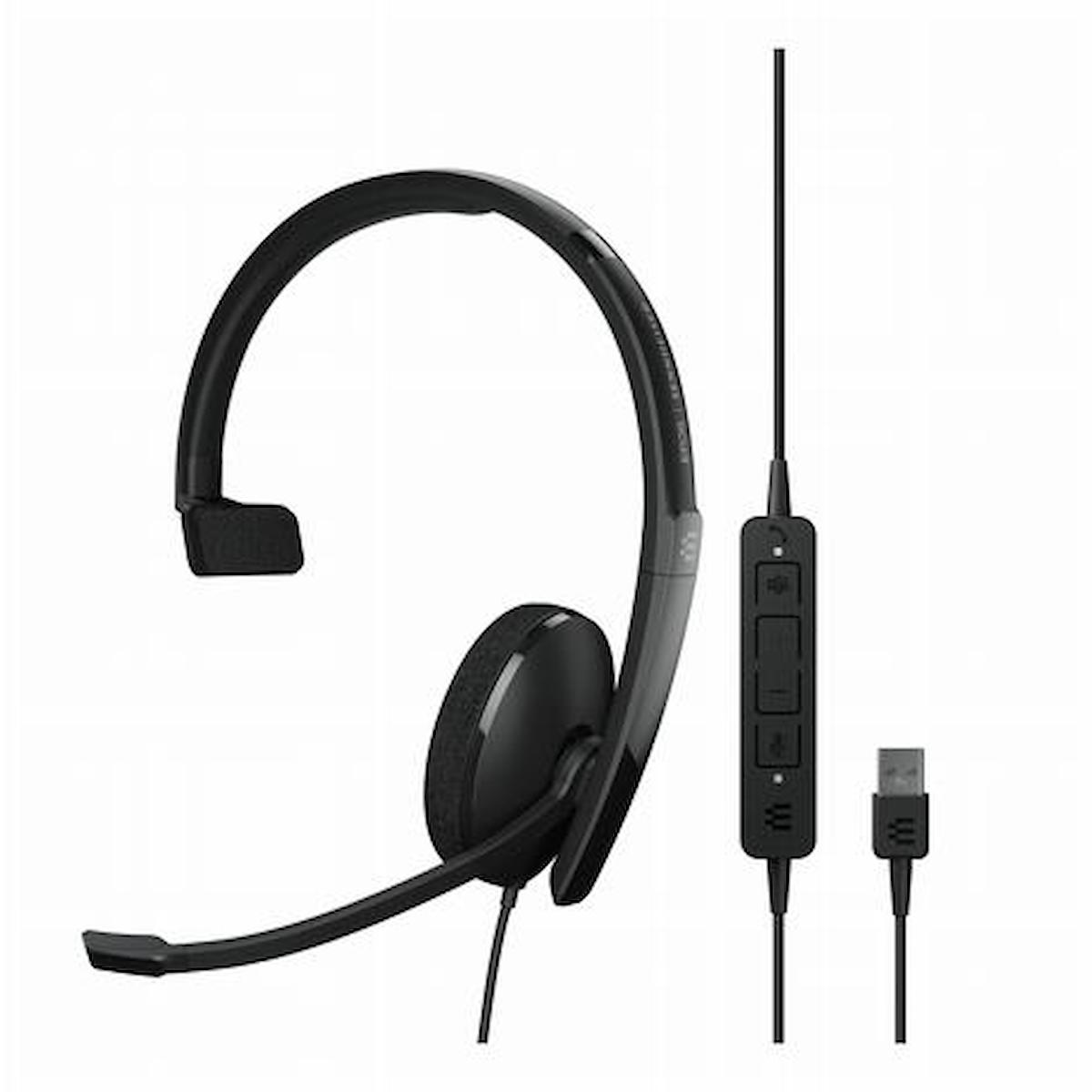 Sennheiser Epos Adapt 130 USB Mikrofonlu Kablolu Kulak Üstü Kulaklık Siyah