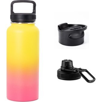 Fitmart Paslanmaz Çelik 950 ml Outdoor Matara Termos Pembe - Sarı