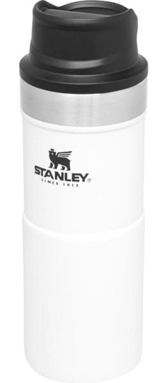 Stanley Classic Trigger-Action Paslanmaz Çelik 350 ml Outdoor Matara Termos Beyaz