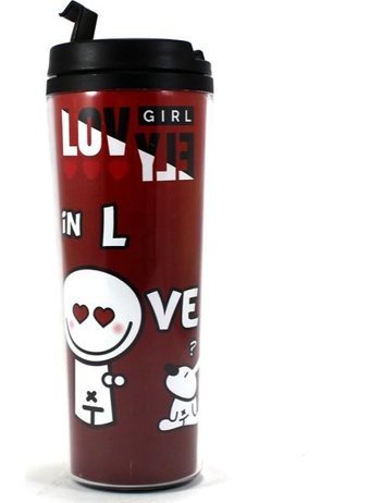 Modaroma Love Fly Plastik 380 ml Outdoor Bardak Termos Çok Renkli