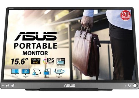 Asus ZenScreen MB16ACE 75 Hz 5 ms 15 inç Flat IPS 1920x1080 px FHD LED Monitör